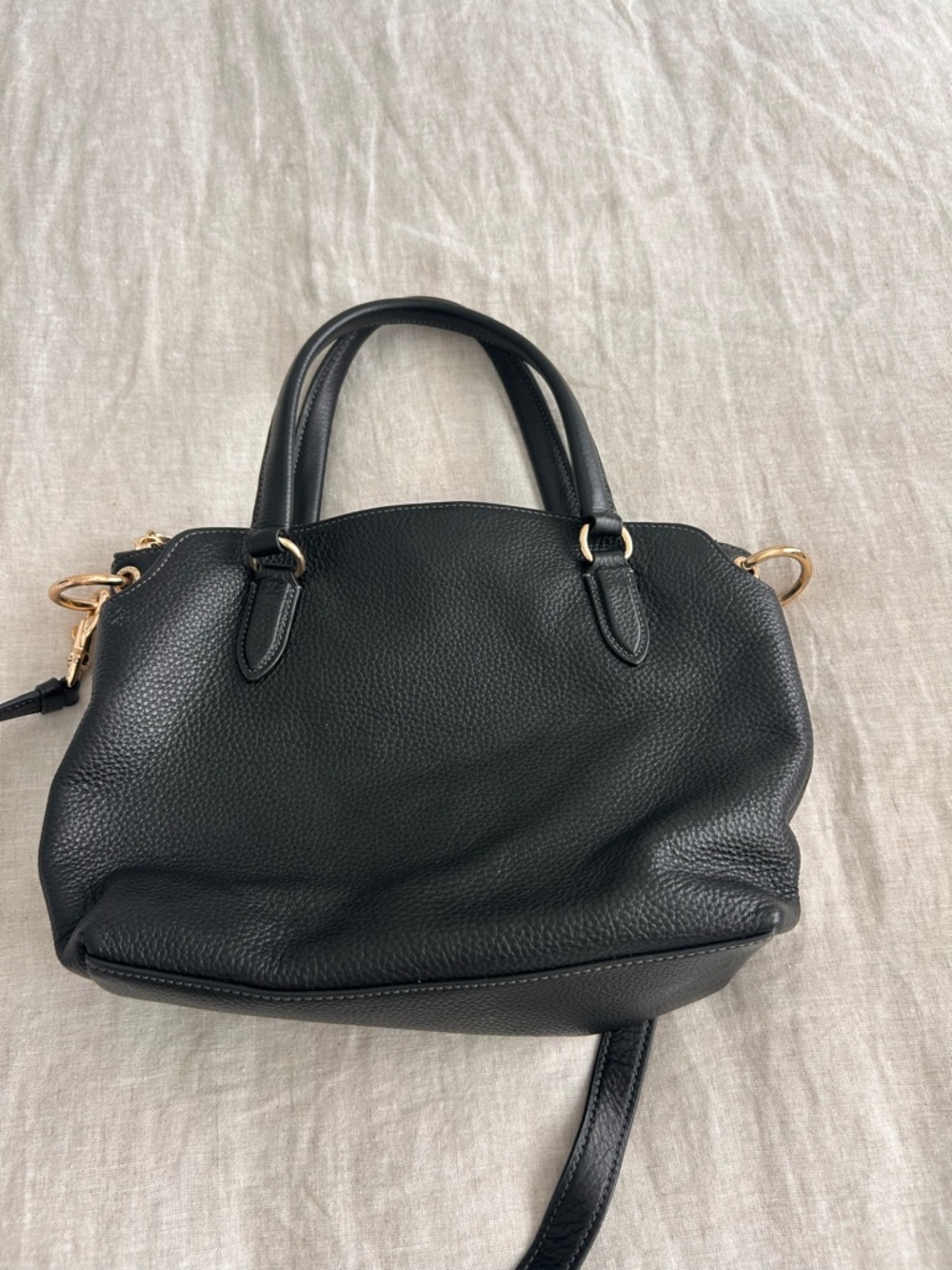 Coach Leather Remi Satchel with Gold Hardware Accent - Picture 2 of 3